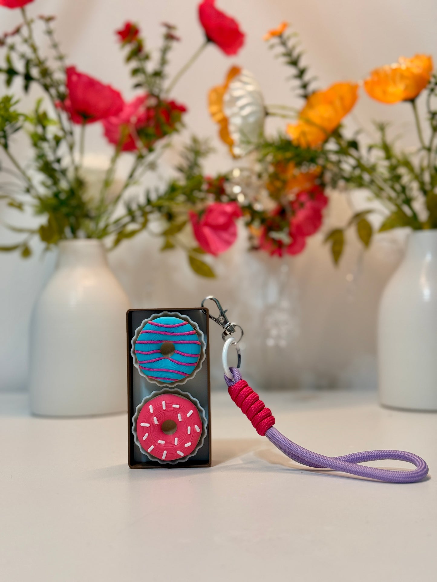 3D-gedruckter Donut-Fidget – Niedliches Stressabbau-Spielzeug | Mini-Donuts