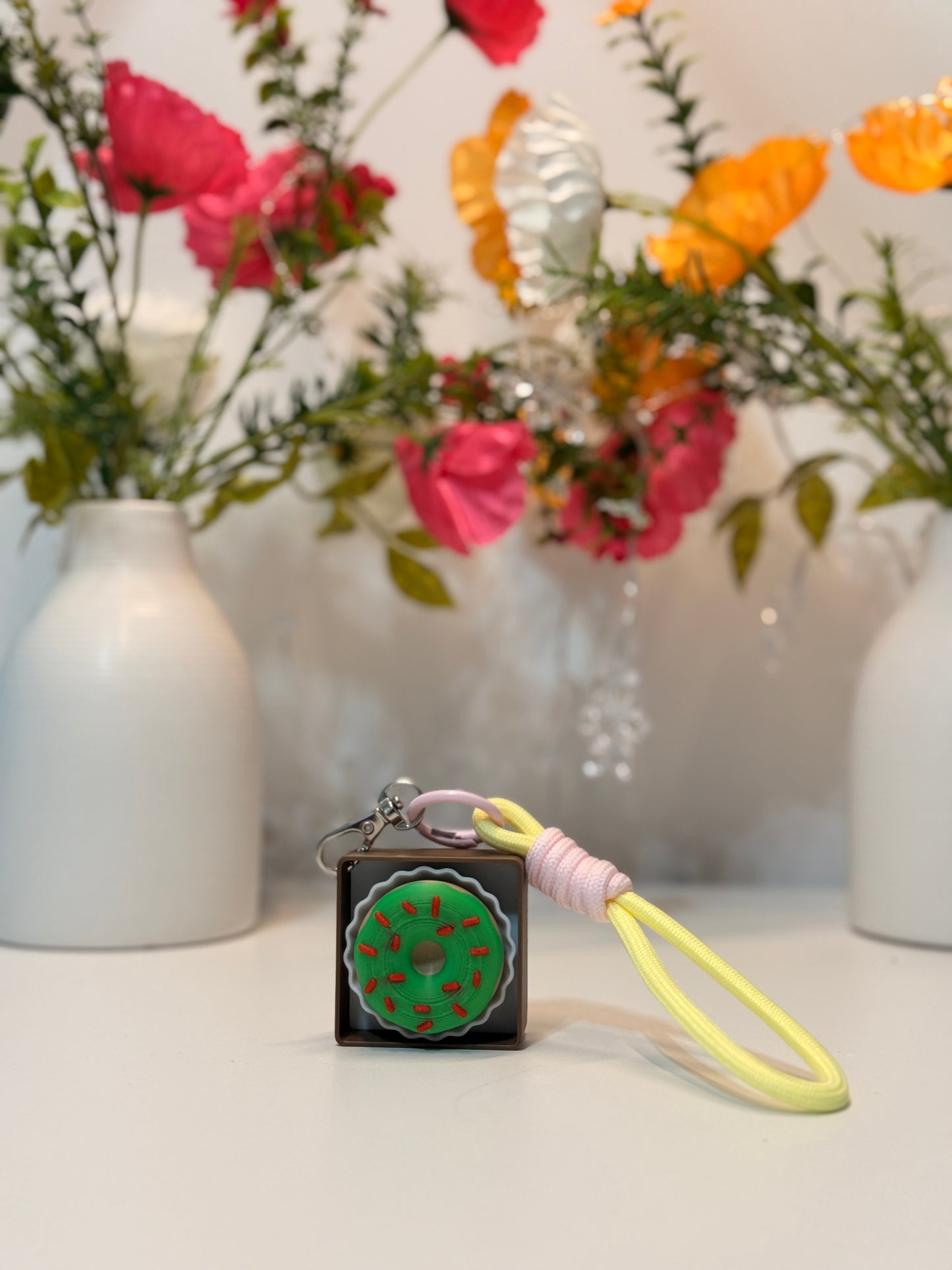 3D-gedruckter Donut-Fidget – Niedliches Stressabbau-Spielzeug | Mini-Donuts