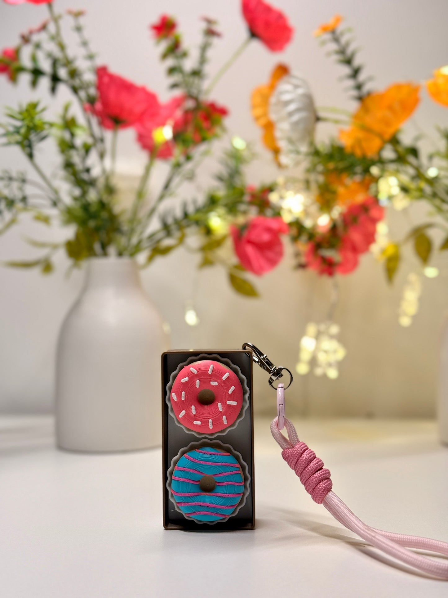 3D-gedruckter Donut-Fidget – Niedliches Stressabbau-Spielzeug | Mini-Donuts