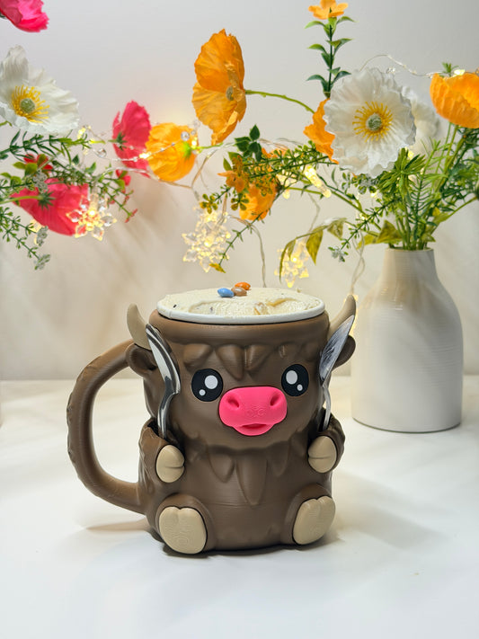 Ferdinand Highland Cow Ice Cream Pint Holder