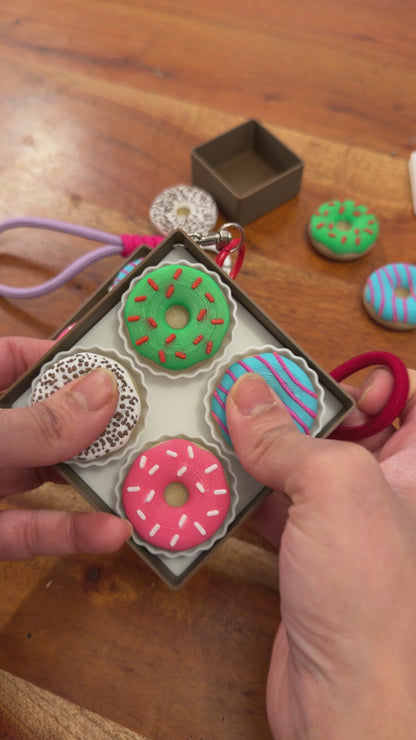 3D-gedruckter Donut-Fidget – Niedliches Stressabbau-Spielzeug | Mini-Donuts